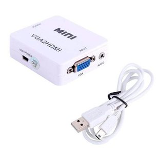 Конвектор VGA на HDMI + aux 3.5 (miniUSB) коробка 30176 фото