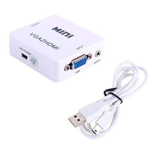 Конвектор VGA на HDMI + aux 3.5 (miniUSB) коробка 30176 фото