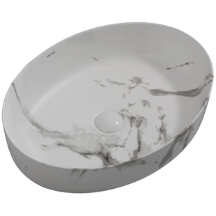 Раковина накладна MIXXUS PREMIUM ELLIPSE-0104 MARBLE 550х415х140mm (MP6554) MP6554 фото