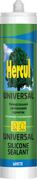 Герметик універсальний силіконовий HERCUL UNIVERSAL 280мл білий HS042 фото