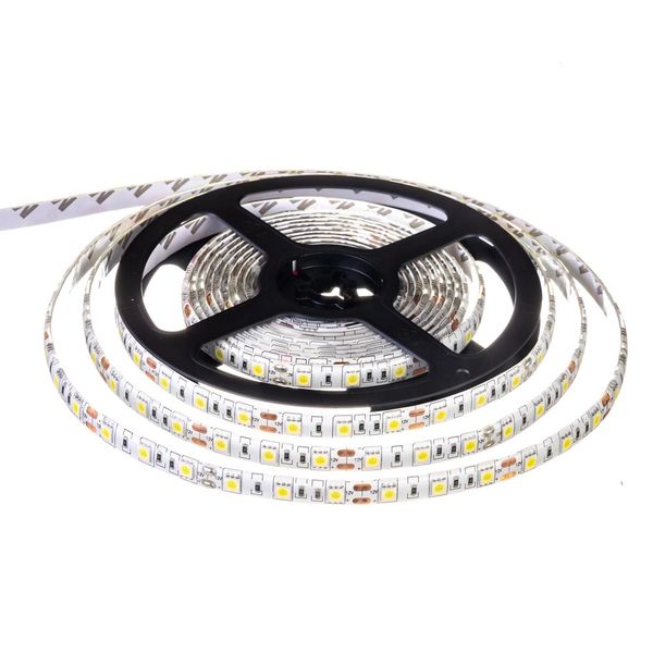 Світлодіодна стрічка smd5050 60Led/m DC12V 14.4w/m IP20 (біла) 1015432 фото