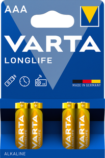 Батарейка VARTA LongLife AAA alkaline (блістр 4шт) 4103101414 фото