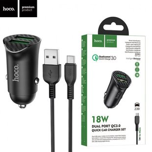 АЗУ авто заряджання HOCO Z39 2usb 18Вт 38968 фото