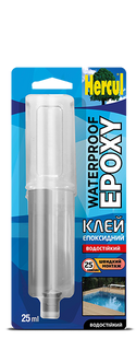 Клей-епоксидний водостійкий HERCUL WATERPROOF EPOXY 25мл HE300 фото