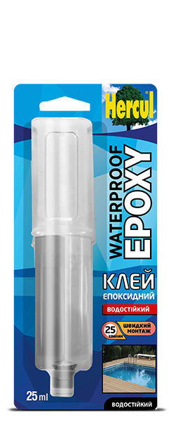 Клей-епоксидний водостійкий HERCUL WATERPROOF EPOXY 25мл HE300 фото