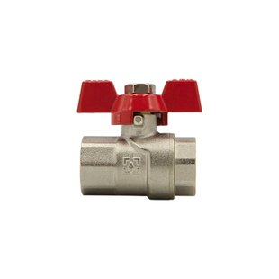 Кран шаровий Raftec DN15 1/2" ВВ бабочка RED СВВ-01 51507 фото