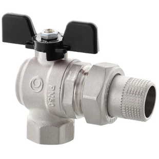 Кран з американкою Roho R106-100B - 1" кутовий (RO0115) RO0115 фото