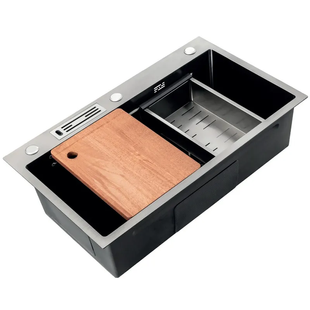 Мийка Mixxus Premium MH7545-SET-05 MICRO DECOR NANO-BLACK (3.0/0.8) комплект (графіт) (MX9633) MX9633 фото