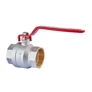 Кран кульовий Koer KR.214 - 2-1/2" FF ГГР (ручка "важіль" червона) (KR4950) KR4950 фото