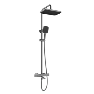 Душова колона Mixxus Premium VIRGO 009-J GRAPHITE з термостатичним змішувачем, 3 функції (MI664 MI6647 фото