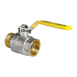 Кран кульовий KOER KR.215.G - 3/4" FM ГШВ YELLOW, ручка "важіль" жовта (KR0117) KR0117 фото