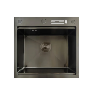 Мийка Mixxus MH5050-SK Nano-Black з н.ст. зі сходинкою для сушарки, з підст.під ножі (графіт) (MX1 MX1940 фото