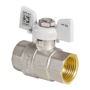 Кран кульовий Koer 1" ГДБ (KR.217.W) білий (KR0180) KR0180 фото