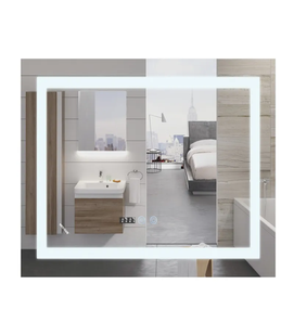 Дзеркало Mixxus WARM MR02-80x80 з LED Touch, Anti-fog, димером, регулюванням яскравості, годинником (MI6934 MI6934 фото
