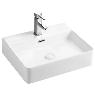 Умивальник накладний керамічний Mixxus Premium Quadro-0201 з переливом 500x420x120mm (MP6478) MP6478 фото