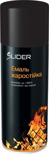 Емаль аерозольна Slider 400мл жаростійка чорна 7580 фото