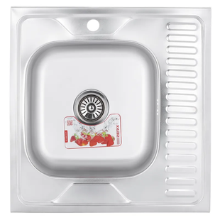 Мийка кухонна Zerix Z6060L-08-180E (Satin) (ZS0586) ZS0586 фото
