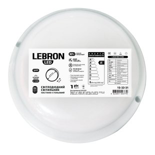 Світильник LED Lebron L-WLR 18Вт IP65 круг шрінк 15-33-38 фото