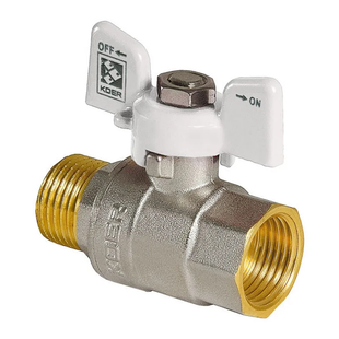 Кран кульовий Koer 3/4" ГШБ (KR.218.W) білий (KR0183) KR0183 фото