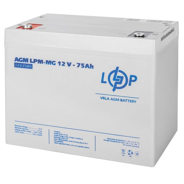 Акумулятор мультигелевий LogicPower LPM-MG 12V - 75 Ah 13634 фото