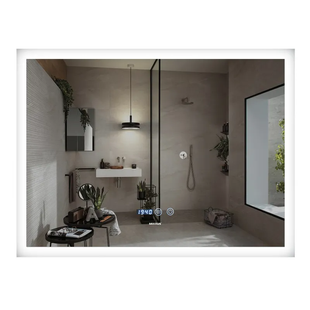 Дзеркало Mixxus FLAT MR04-100x80 з LED Touch, Anti-fog, димером, регулюванням яскравості, годинником (MI692 MI6927 фото