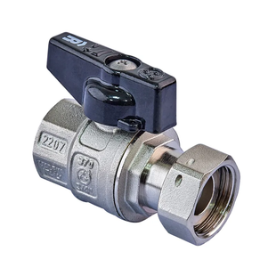 Кран кульовий Roho R115-075B -3/4"х3/4" прямий Н/Г, ручка "метелик" чорна (RO0234) RO0234 фото