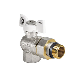 Кран з американкою 3/4" "антипротечка" (Koer KR.228.W-Gi) кутовий білий (KR0193) KR0193 фото