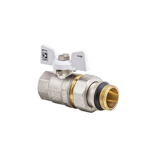 Кран з американкою 1/2 "антипротечка" (Koer KR.227.W-Gi) білий (KR0190) KR0190 фото