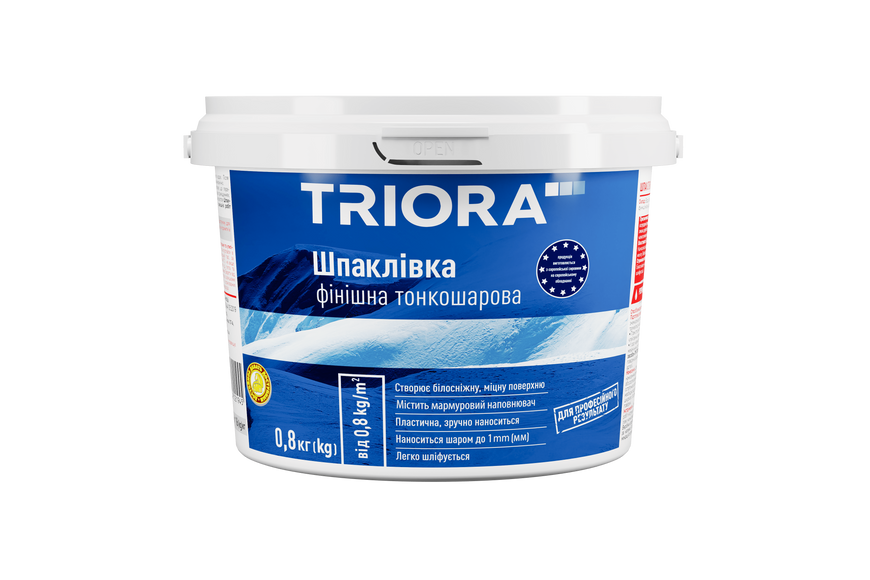 Шпаклівка TRIORA фінішна тонкошарова 1.5кг 04927 фото