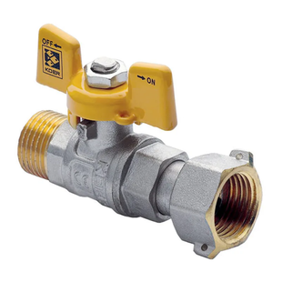 Кран із накидною гайкою 3/4" ГШБ газ Koer KR.220.G (KR0167) KR0167 фото