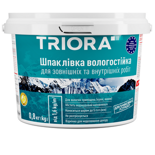 Шпаклівка TRIORA універсальна вологостійка 5кг 00000008633 фото