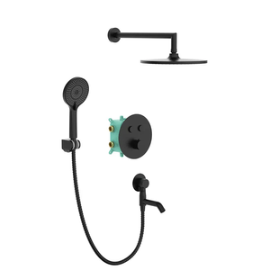 Вбудована душова система з термостатом Koer KB-67012-05 (Колір чорний) (KR4729) KR4729 фото