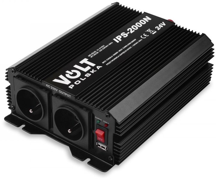 Інвертор VOLT Polska IPS-2000N 12V-220V 1000W/2000W 39466 фото